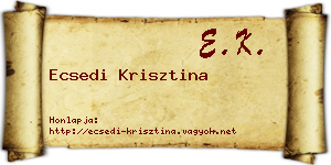 Ecsedi Krisztina névjegykártya