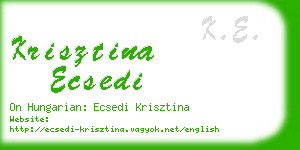 krisztina ecsedi business card